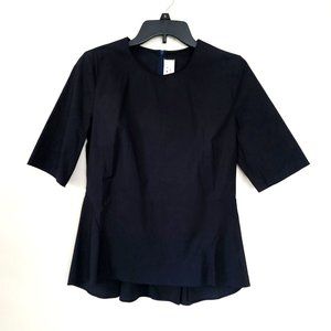 Pristine Marni Black Cotton Short Sleeve Top Shirt Size IT 42 US 6